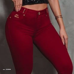 PL JEANS Women's Red Ever Skinny Jeans - 32698