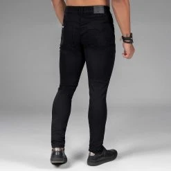 PIT BULL JEANS Men's Full Black Slim Jeans - 33160