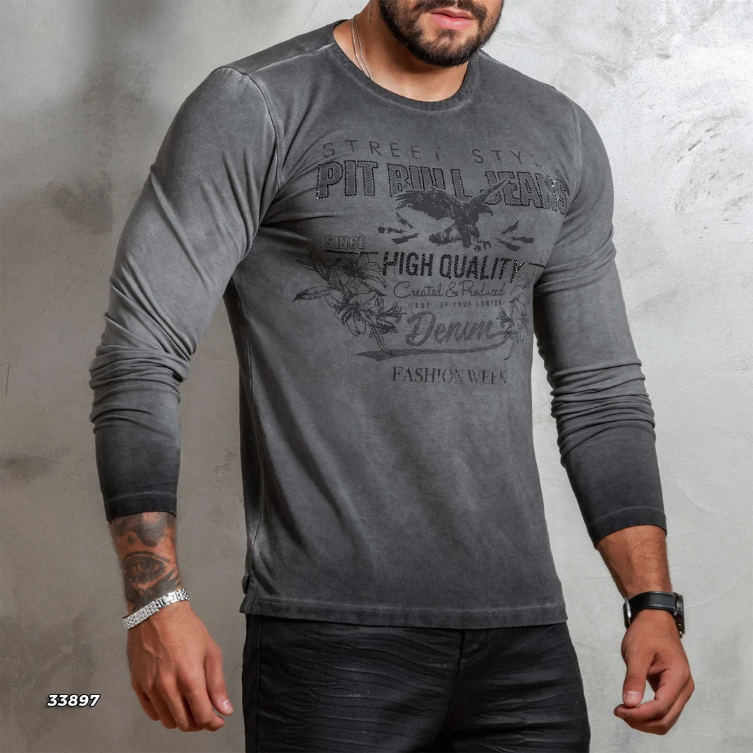PIT BULL MALHA Men Long Sleeve T-Shirt - 33897 4 PIT BULL MALHA Men Long Sleeve T-Shirt - 33897