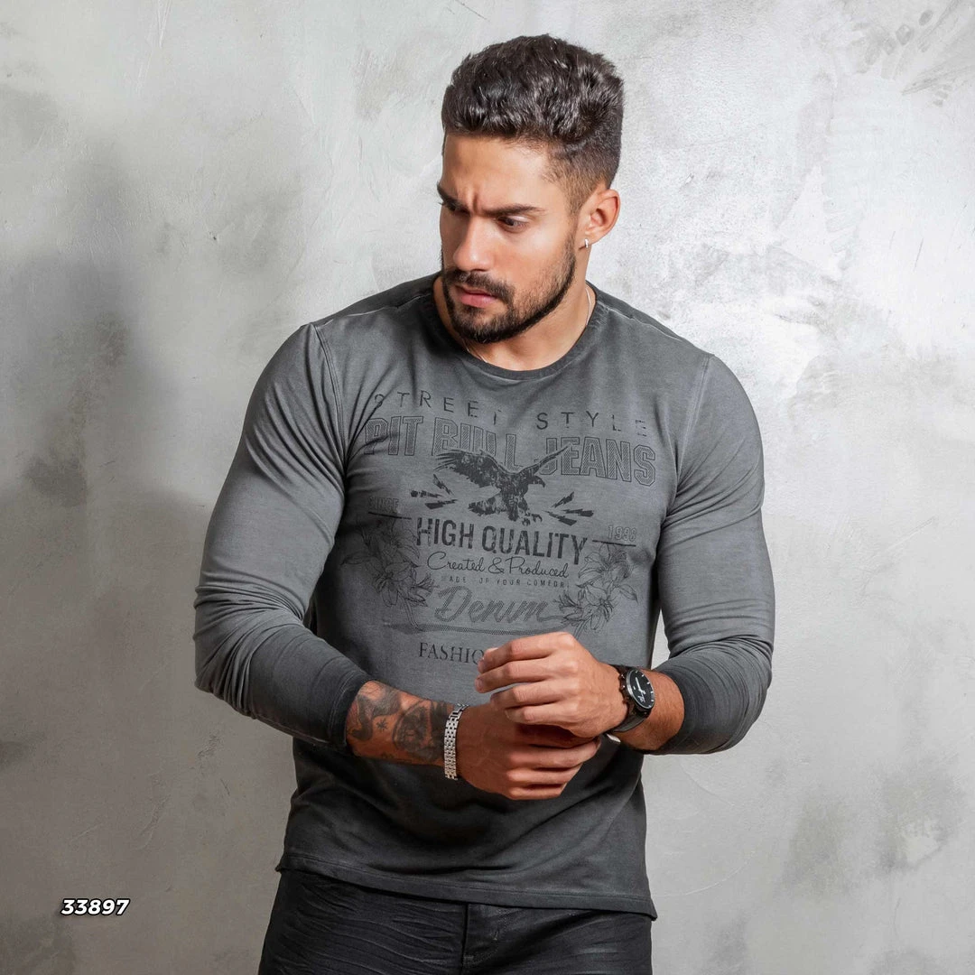 PIT BULL MALHA Men Long Sleeve T-Shirt - 33897 3 PIT BULL MALHA Men Long Sleeve T-Shirt - 33897