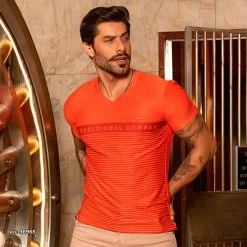 PL MALHA T-shirt V-neck Light Shine - 36965