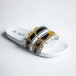 PIT BULL JEANS Lightweight Slipper With Stripe And Chain Print - 37107 Women 7 PIT BULL JEANS Lightweight Slipper With Stripe And Chain Print - 37107 Women