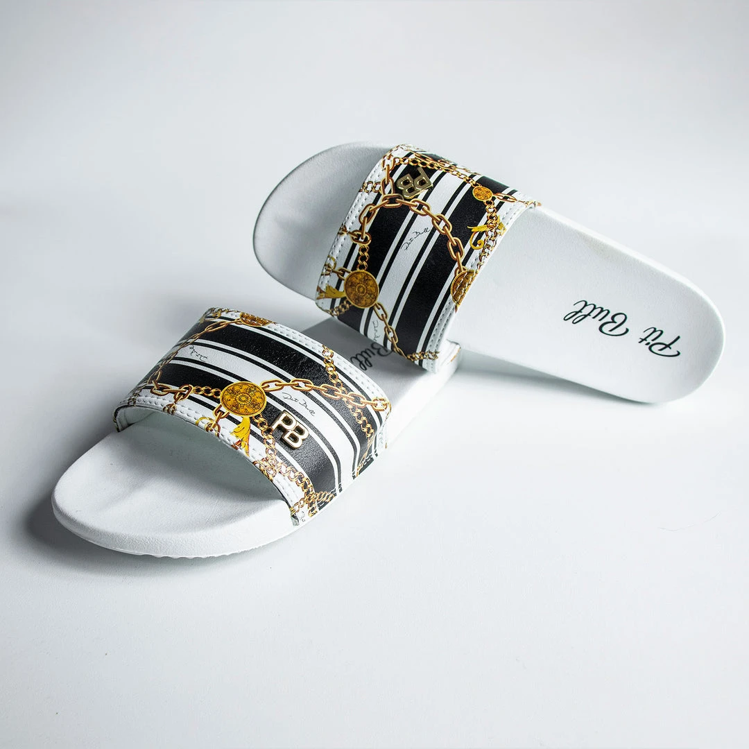 PIT BULL JEANS Lightweight Slipper With Stripe And Chain Print - 37107 Women 4 PIT BULL JEANS Lightweight Slipper With Stripe And Chain Print - 37107 Women