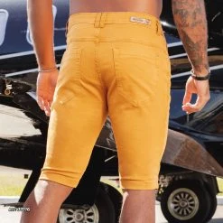 PIT BULL JEANS Men's Mustard Shorts - 37116
