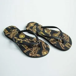 PIT BULL JEANS Women's Slipper Anatomical Model With Gold Print - 37119