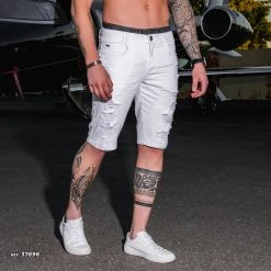 REPRESENTAÇÃO JEANS Conecte-Se White Shorts Destroyed - 37896