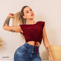 PL REPRESENTAÇÃO MALHA WOMEN SLEEVELESS CROPPED TOP - 40426