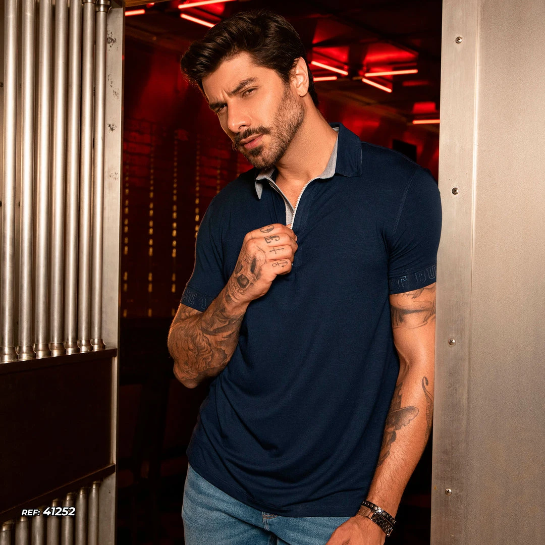 PL MALHA Classic Polo Shirt Pit Bull Style - 41252 Men 3 PL MALHA Classic Polo Shirt Pit Bull Style - 41252 Men