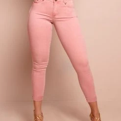 PL JEANS Identity 41276 - Fitted Shaper Pink Cropped Pants With Butt Lift Effect