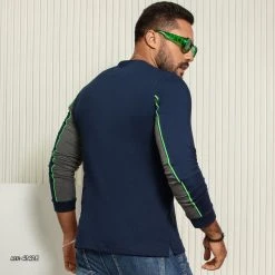 PL MALHA 41428 - Long Sleeve T-shirt With Round Neck And Color Block