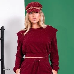 PL REPRESENTAÇÃO MALHA WOMEN LONG SLEEVE CROPPED TOP - 41798 Turbo Collection