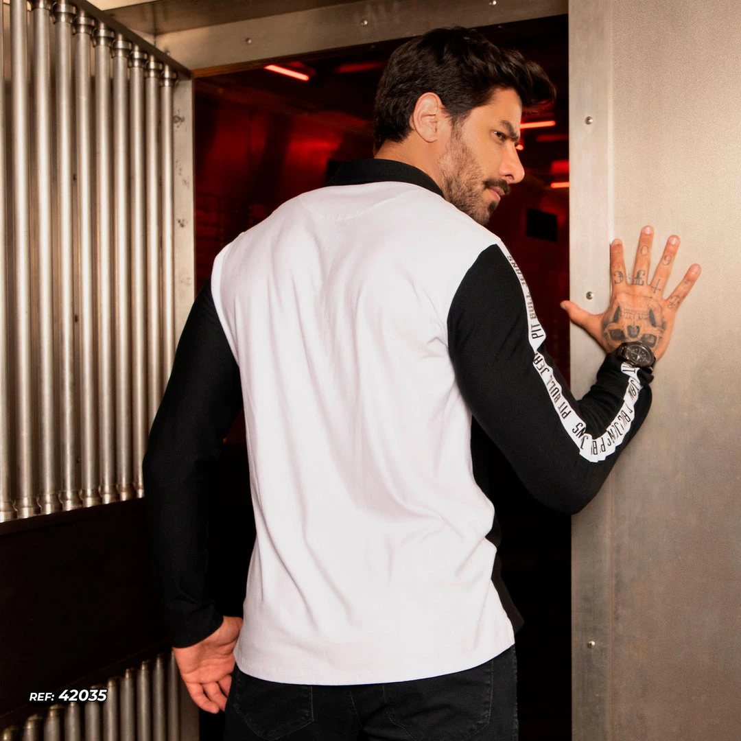 PL MALHA Movement Men's Polo Shirt With Long Sleeve And More Comfort - 42035 4 PL MALHA Movement Men's Polo Shirt With Long Sleeve And More Comfort - 42035