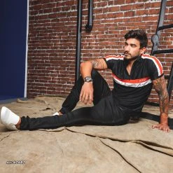 PL JEANS Men's Black Straight Pants - 42482 Turbo Collection 9 PL JEANS Men's Black Straight Pants - 42482 Turbo Collection