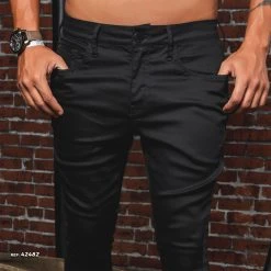 PL JEANS Men's Black Straight Pants - 42482 Turbo Collection 10 PL JEANS Men's Black Straight Pants - 42482 Turbo Collection