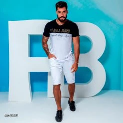 REPRESENTAÇÃO JEANS Liberty Pit Bull Men’s White Shorts - 59433