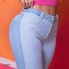 REPRESENTAÇÃO JEANS Women Bicolor Denim Hot Pants Pants - 59467