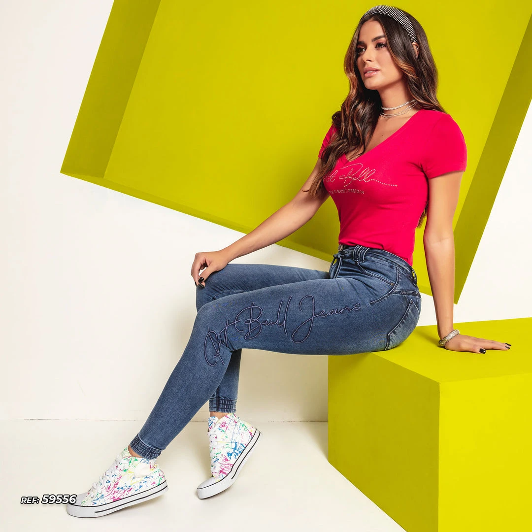 PIT BULL JEANS Women's Jogger Jeans With Logo - 59556 Conecte-Se 9 PIT BULL JEANS Women's Jogger Jeans With Logo - 59556 Conecte-Se