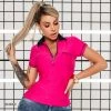 PL MALHA Pink Women's Polo - 59582 Conecte-Se