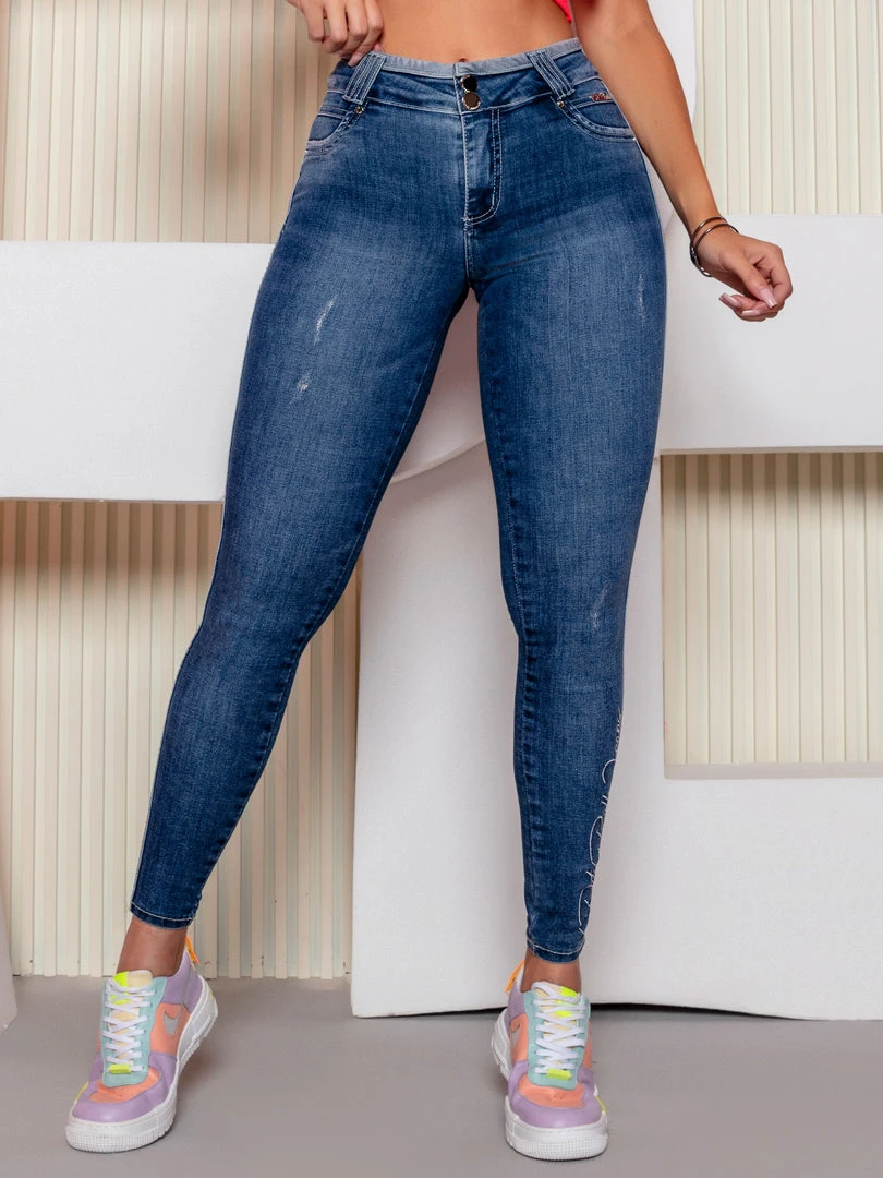 PIT BULL JEANS Women's Skinny Jeans With Destroyed - 59636 Conecte-Se 4 PIT BULL JEANS Women's Skinny Jeans With Destroyed - 59636 Conecte-Se