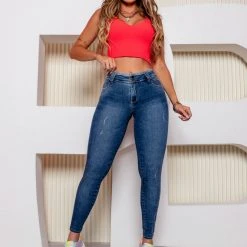 PIT BULL JEANS Women's Skinny Jeans With Destroyed - 59636 Conecte-Se 13 PIT BULL JEANS Women's Skinny Jeans With Destroyed - 59636 Conecte-Se