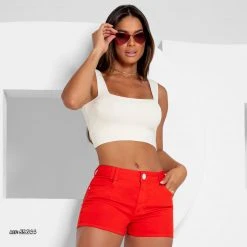 REPRESENTAÇÃO JEANS Denim Orange Push Up Shorts - 59644 Women