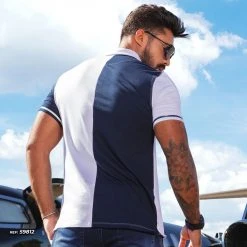 PL MALHA Two-color Men's Polo Shirt - 59812 Conecte-Se