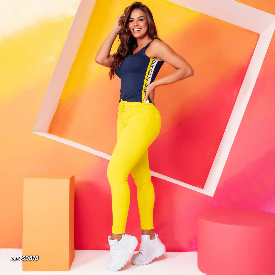 REPRESENTAÇÃO JEANS Women Yellow Female Jogger Jeans - 59818 6 REPRESENTAÇÃO JEANS Women Yellow Female Jogger Jeans - 59818