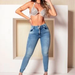 PIT BULL JEANS Women's Jogger Pants With Threadbare- 59944 Conecte-Se