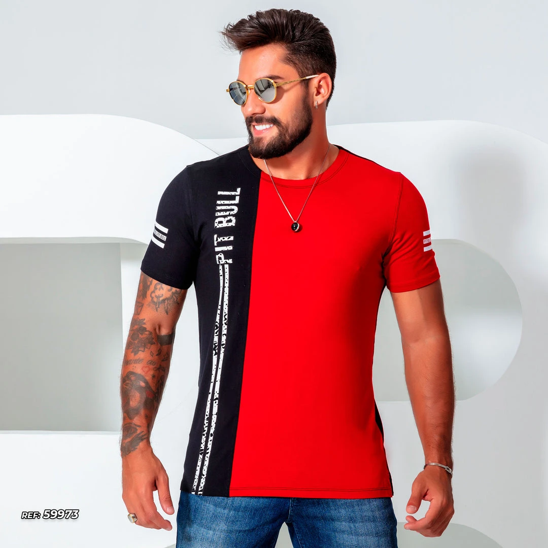 PL REPRESENTAÇÃO MALHA Red And Black Men's T-shirt - 59973 3 PL REPRESENTAÇÃO MALHA Red And Black Men's T-shirt - 59973