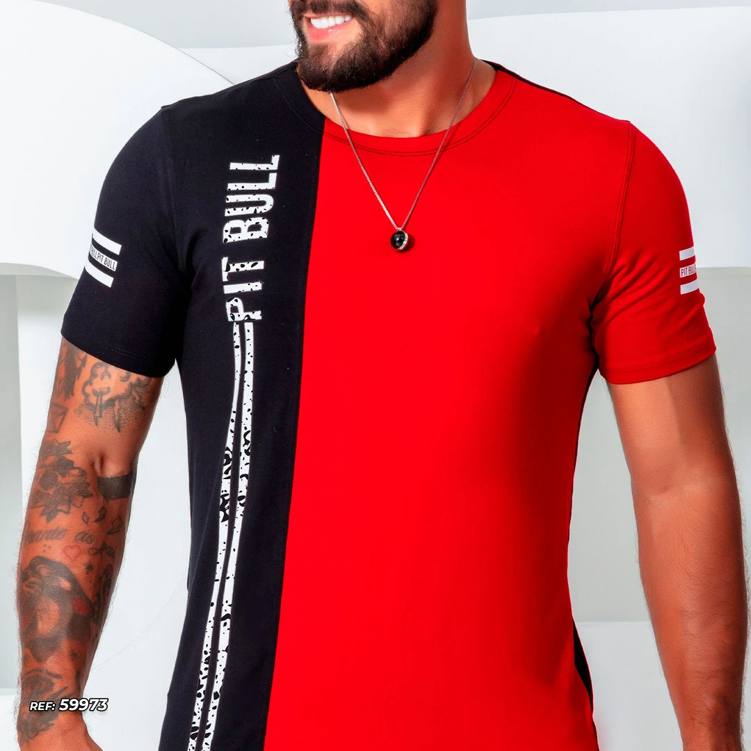 PL REPRESENTAÇÃO MALHA Red And Black Men's T-shirt - 59973 5 PL REPRESENTAÇÃO MALHA Red And Black Men's T-shirt - 59973
