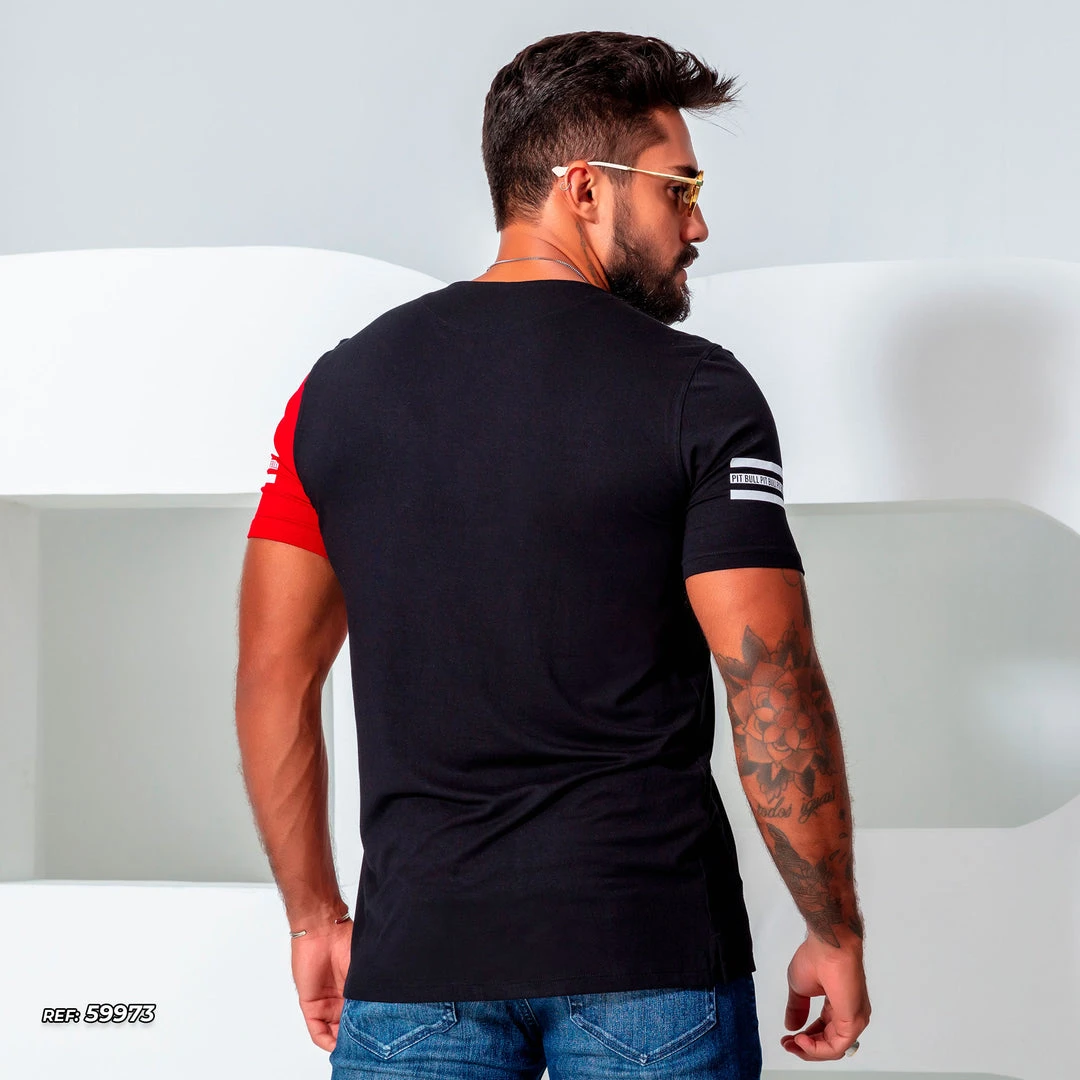 PL REPRESENTAÇÃO MALHA Red And Black Men's T-shirt - 59973 4 PL REPRESENTAÇÃO MALHA Red And Black Men's T-shirt - 59973