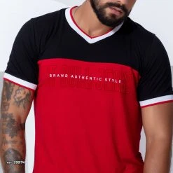 PL REPRESENTAÇÃO MALHA Men's V-neck Shirt Contrast Color - 59974