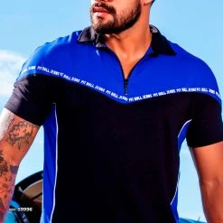 PL MALHA Men's Sport Blue Polo - 59996 Conecte-Se