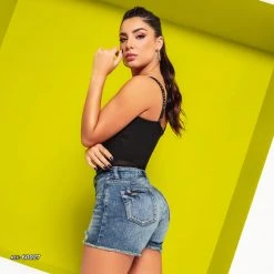 PL JEANS Loose Shorts With Destroyed - 60027