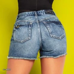 PL JEANS Loose Shorts With Destroyed - 60027