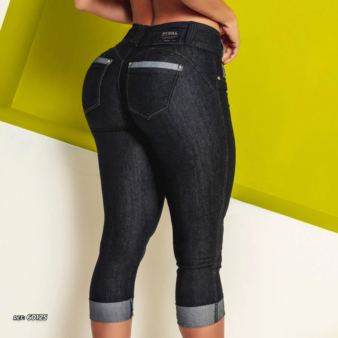 PIT BULL JEANS Dark Denim Capri Pants - 60125 Conecte-Se 7 PIT BULL JEANS Dark Denim Capri Pants - 60125 Conecte-Se