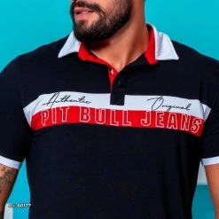 PL REPRESENTAÇÃO MALHA Men's Black Polo Shirt With Cutouts - 60177