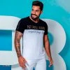 PL REPRESENTAÇÃO MALHA Men's Black And White V-neck T-shirt - 60224 2 PL REPRESENTAÇÃO MALHA Men's Black And White V-neck T-shirt - 60224