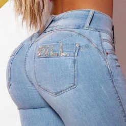 Pit Bull Jeans Official 60258 - Skinny Jeans With Logomania By Gemstones