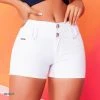REPRESENTAÇÃO JEANS White Shorts With Elastic Magic Waistband - 60277