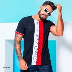 PL REPRESENTAÇÃO MALHA Men's Color Block Shirt - 60417