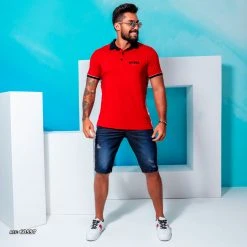 PL REPRESENTAÇÃO JEANS Men's Bicolor Loose Shorts - 60597 Liberty