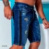 PL REPRESENTAÇÃO JEANS Men's Denim Straight Shorts With Destroyed - 60602 Liberty