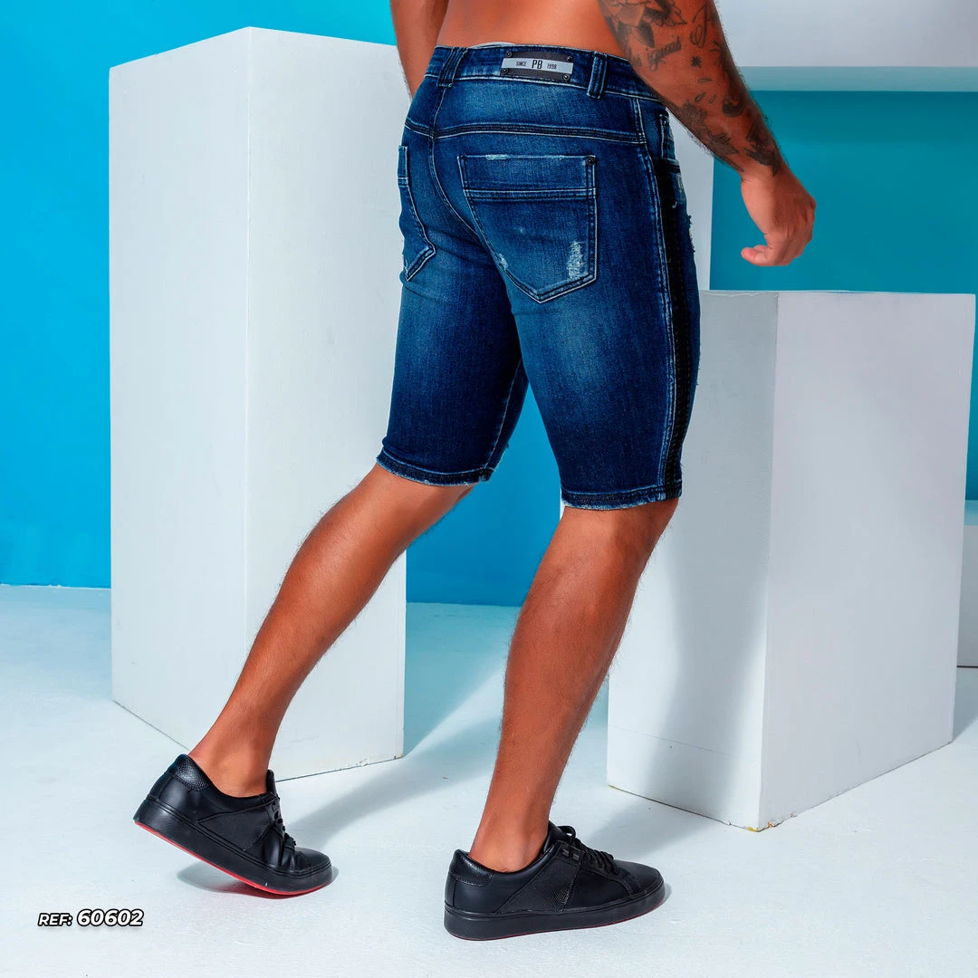 PL REPRESENTAÇÃO JEANS Men's Denim Straight Shorts With Destroyed - 60602 Liberty 8 PL REPRESENTAÇÃO JEANS Men's Denim Straight Shorts With Destroyed - 60602 Liberty