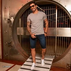 PIT BULL JEANS Movement Destroyed Shorts Dark Jeans - 60606