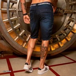 PIT BULL JEANS Movement Destroyed Shorts Dark Jeans - 60606