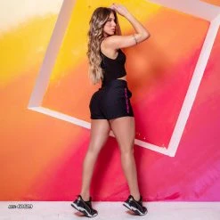 PL REPRESENTAÇÃO MALHA Elastic Shorts Neon Details - 60609 Women