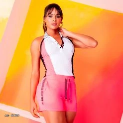 PL REPRESENTAÇÃO MALHA Elastic Shorts Neon Details - 60609 Women