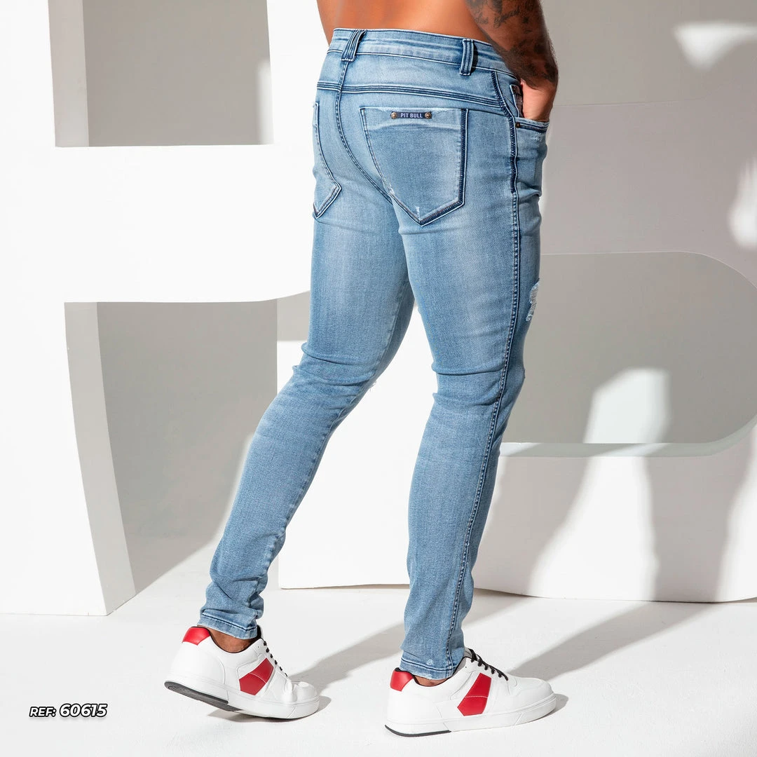 PL REPRESENTAÇÃO JEANS Men's Blue Jeans With Destroyeds - 60615 5 PL REPRESENTAÇÃO JEANS Men's Blue Jeans With Destroyeds - 60615