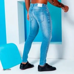 PL REPRESENTAÇÃO JEANS Liberty Men's Light Blue Slim Jeans - 60654